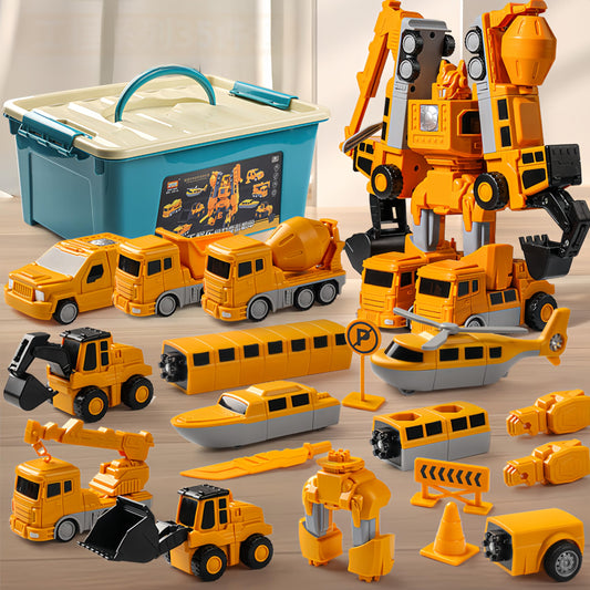 35 Piece Magnetic Cars and Trucks Toy Set for Kids