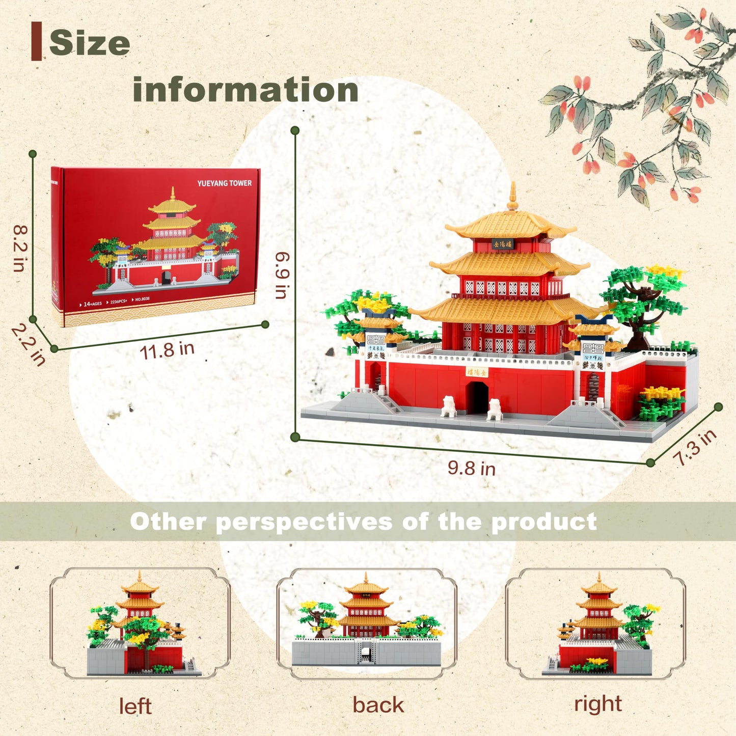 2236 Pcs Micro Building Blocks Asian Architecture Building Set