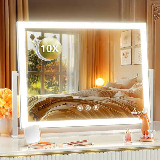 Hollywood Makeup Mirror with LED Lights & 360° Rotation