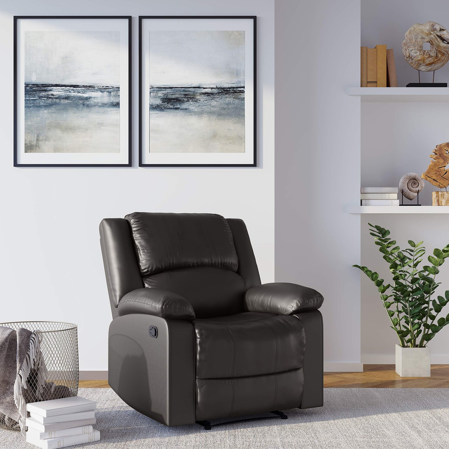 Relax A Lounger Warren Reclining Armchair, Standard, Java