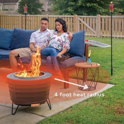 TIKI 25-Inch Smokeless Fire Pit for Outdoors