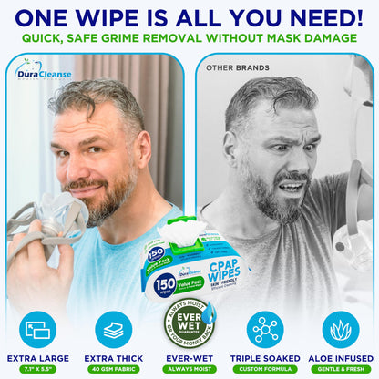 CPAP Mask Cleaning Wipes - Large 4 Pack