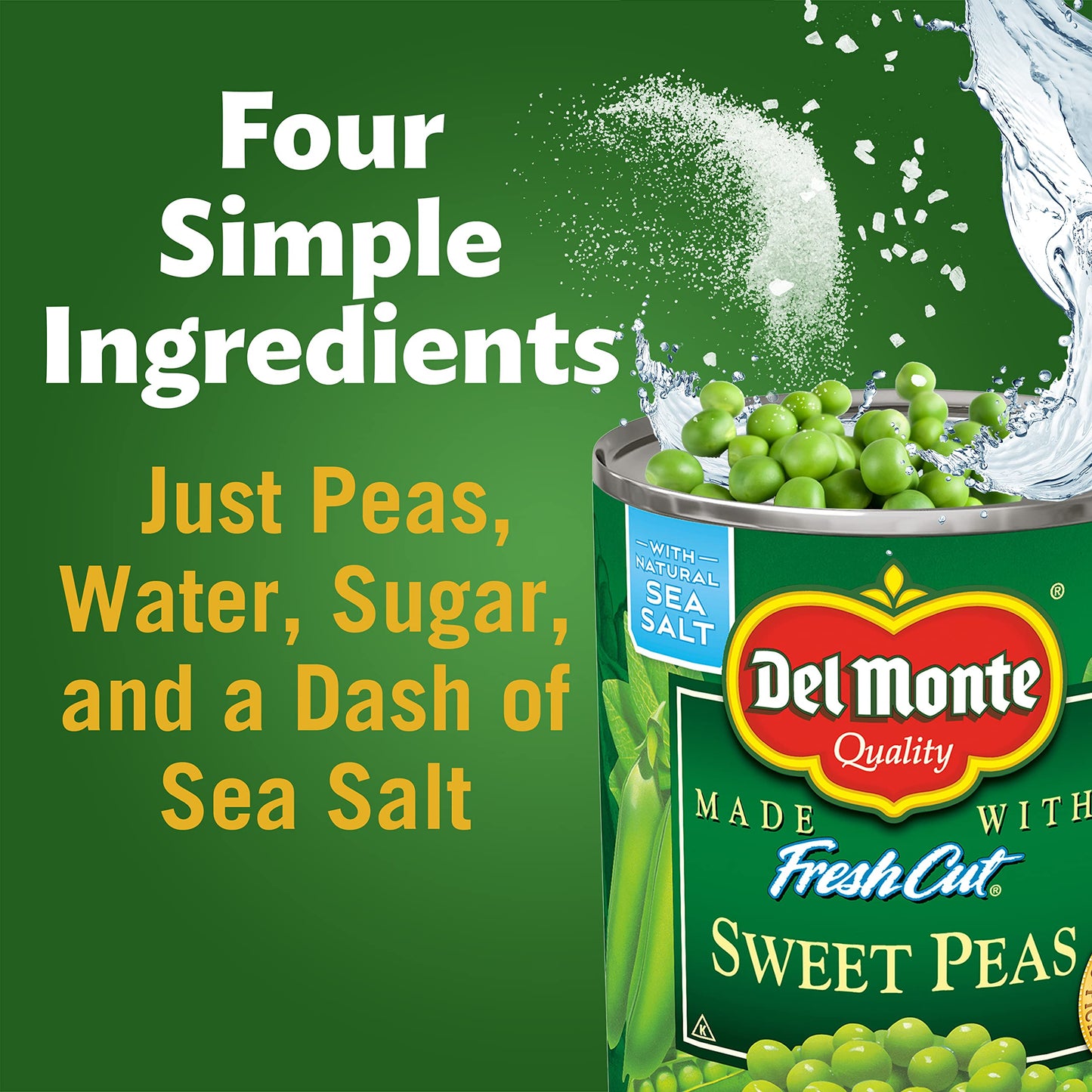 Del Monte Canned Sweet Peas, 12 Pack, 8.5 oz