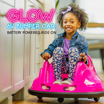 Flybar 6V LED Ride-On Bumper Car for Kids