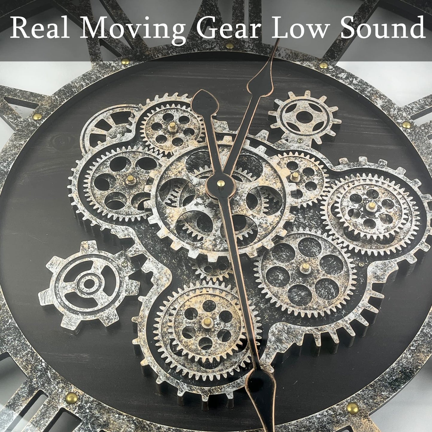 TOPPTIK 30" Industrial Steampunk Wall Clock