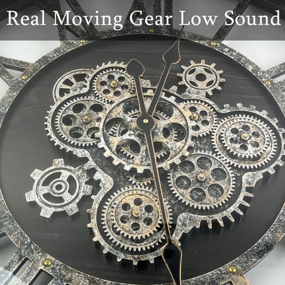 TOPPTIK 30" Industrial Steampunk Wall Clock