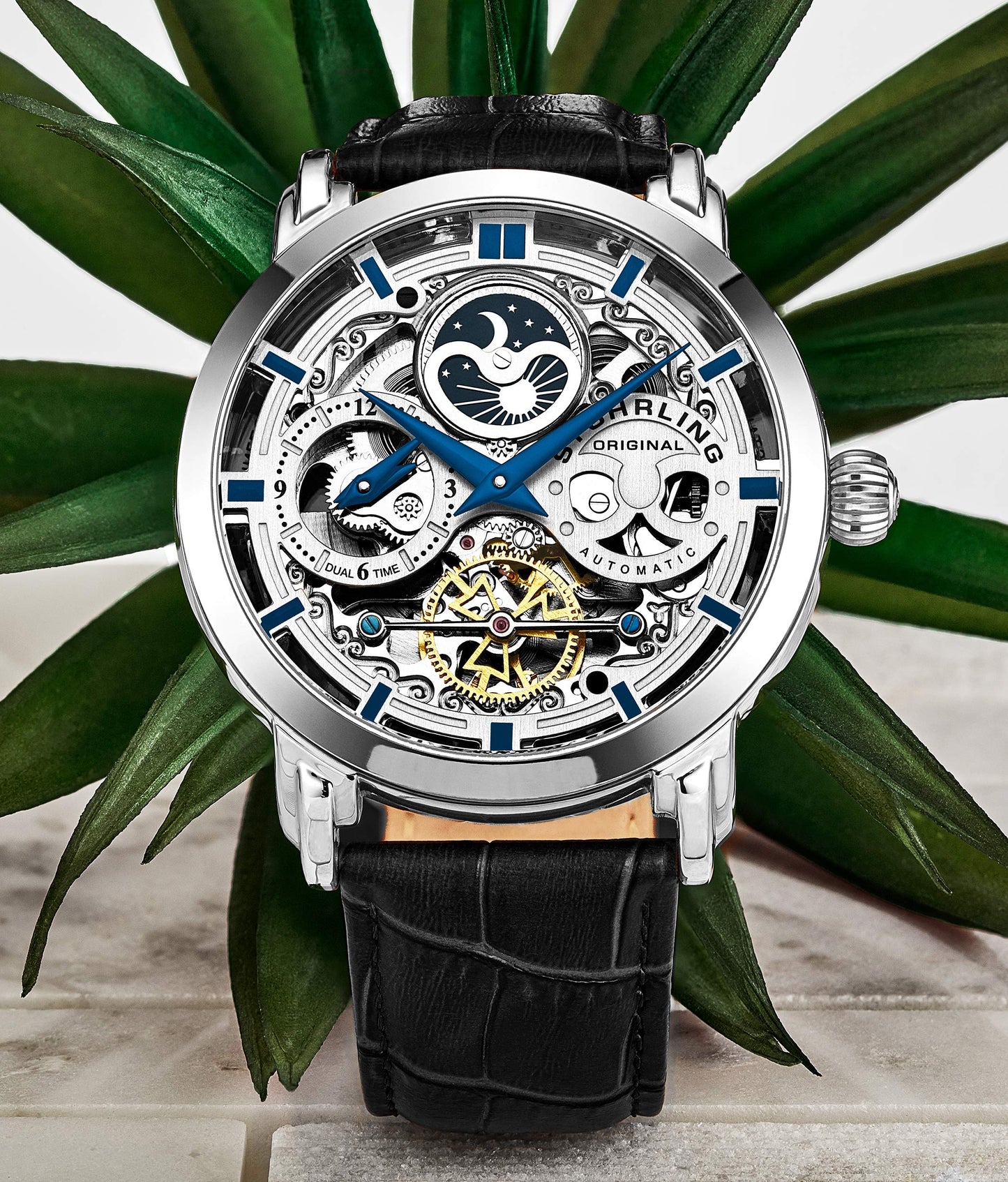 Stuhrling Original Men's Automatic Leather Watch