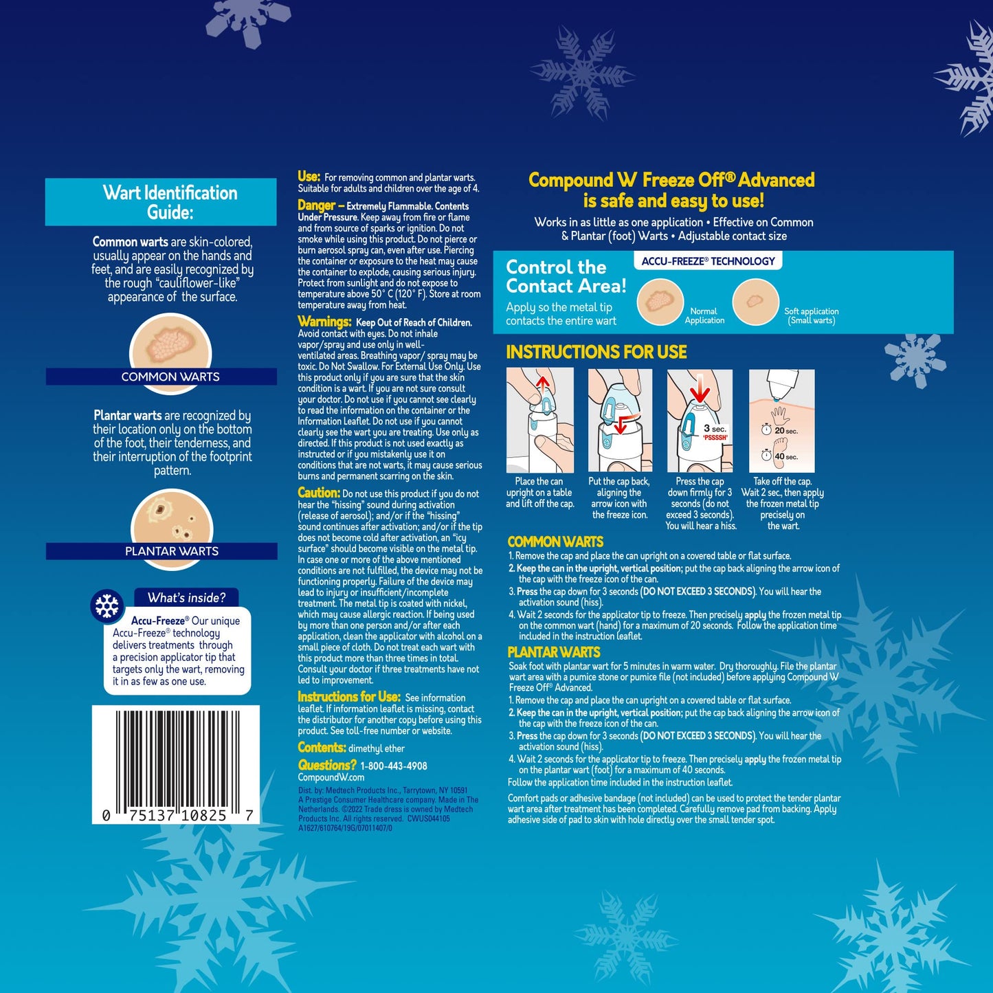 Compound W Freeze Off Advanced Wart Remover with Accu-Freeze, Multicolor, 1 Count