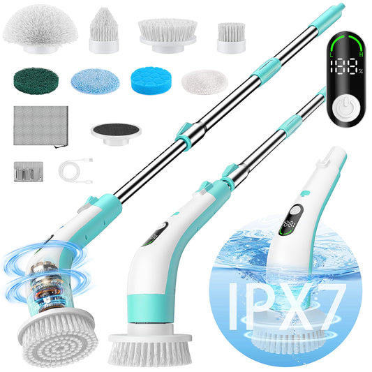 VaxBree Electric Spin Scrubber with 8 Brush Heads