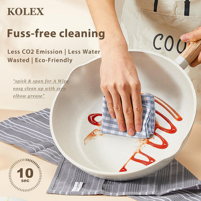 KOLEX Pots and Pans Set Non Stick, Cookware Sets 5 pcs, Kitchen Cooking Set Cookware with Frying Pans & Saucepans (PFOS, PFOA Free)