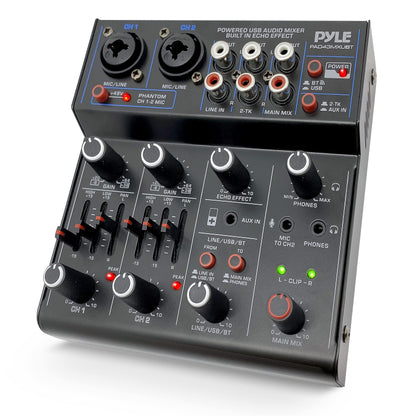 Pyle Wireless DJ Audio Mixer with Bluetooth