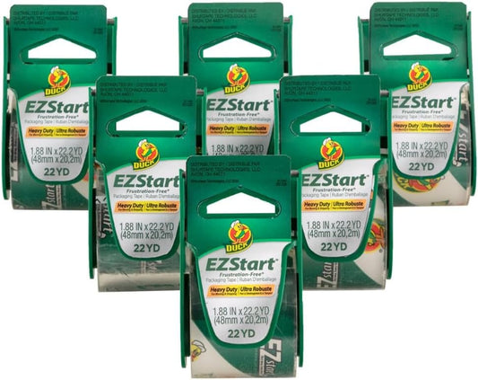 6 Pack EZ Start Packing Tape with Dispensers