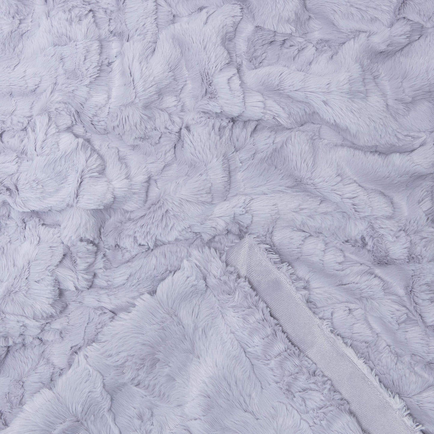 Chanasya Premium Fuzzy Faux Fur Rectangular Embossed Throw Blanket - Super Soft and Warm Lightweight Reversible Mink for Couch, Home, Living Room, and Bedroom Décor (50x65 Inches) Lavender