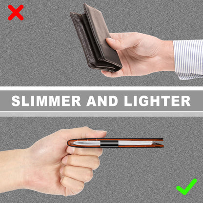 Men's RFID Blocking Slim Wallet with Money Clip