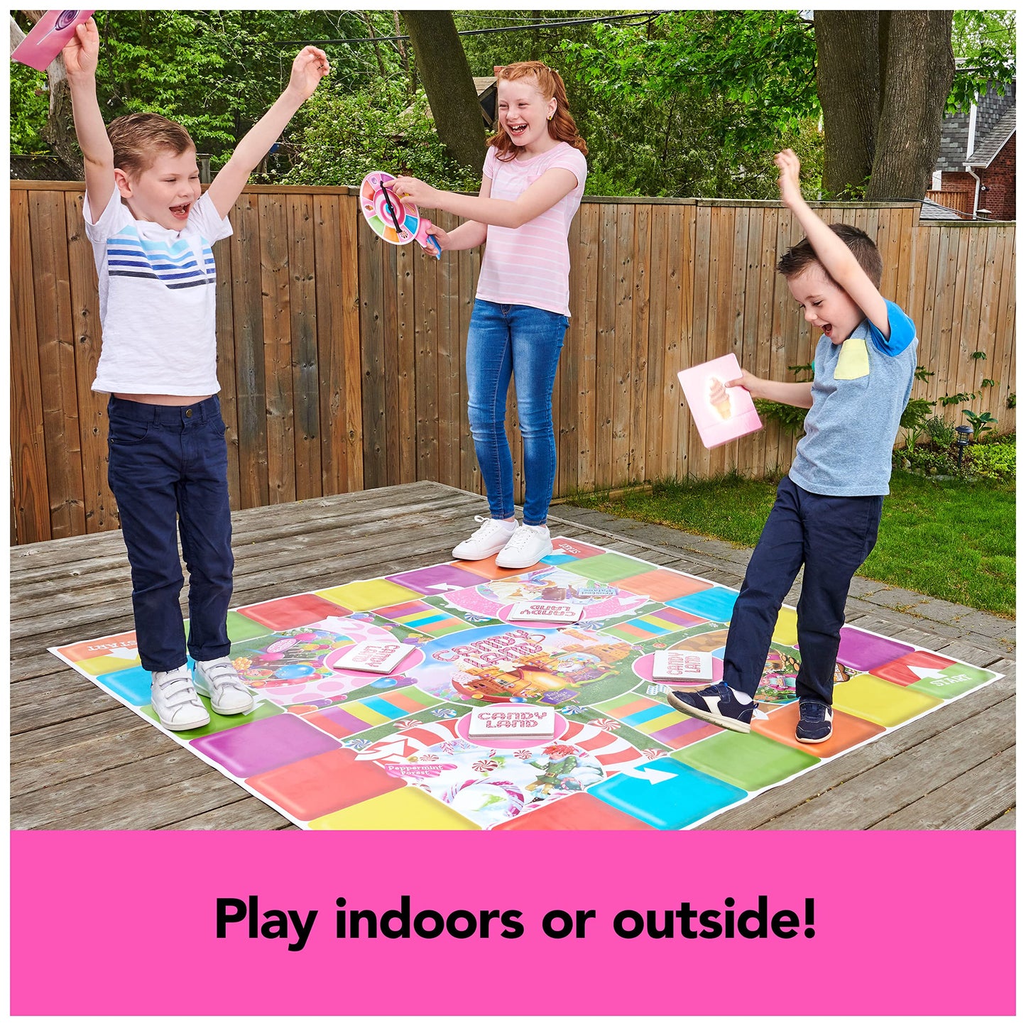 Spin Master Games, Giant Candy Land Game, Activity Game, Kids Party Board Game, Indoor & Outdoor Board Game, Christmas Gifts for Kids, Ages 4+