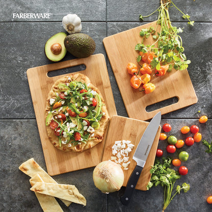 Farberware 3-Piece Reversible Bamboo Cutting Board Set