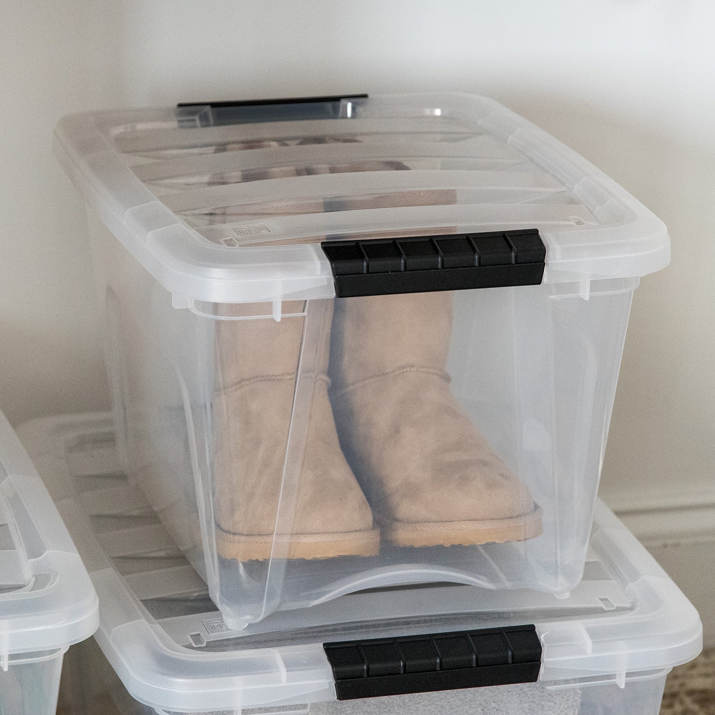 19 Qt IRIS Stackable Plastic Storage Bins, 6 Pack