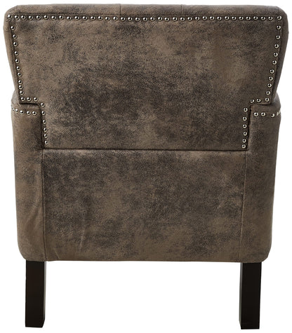 Tufted Club Chair with Nailhead Accents