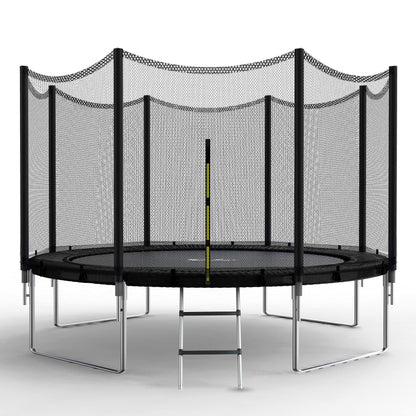 14FT Trampoline with Safety Enclosure and Wind Stakes
