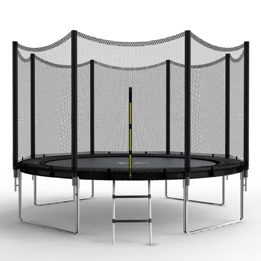 14FT Trampoline with Safety Enclosure and Wind Stakes