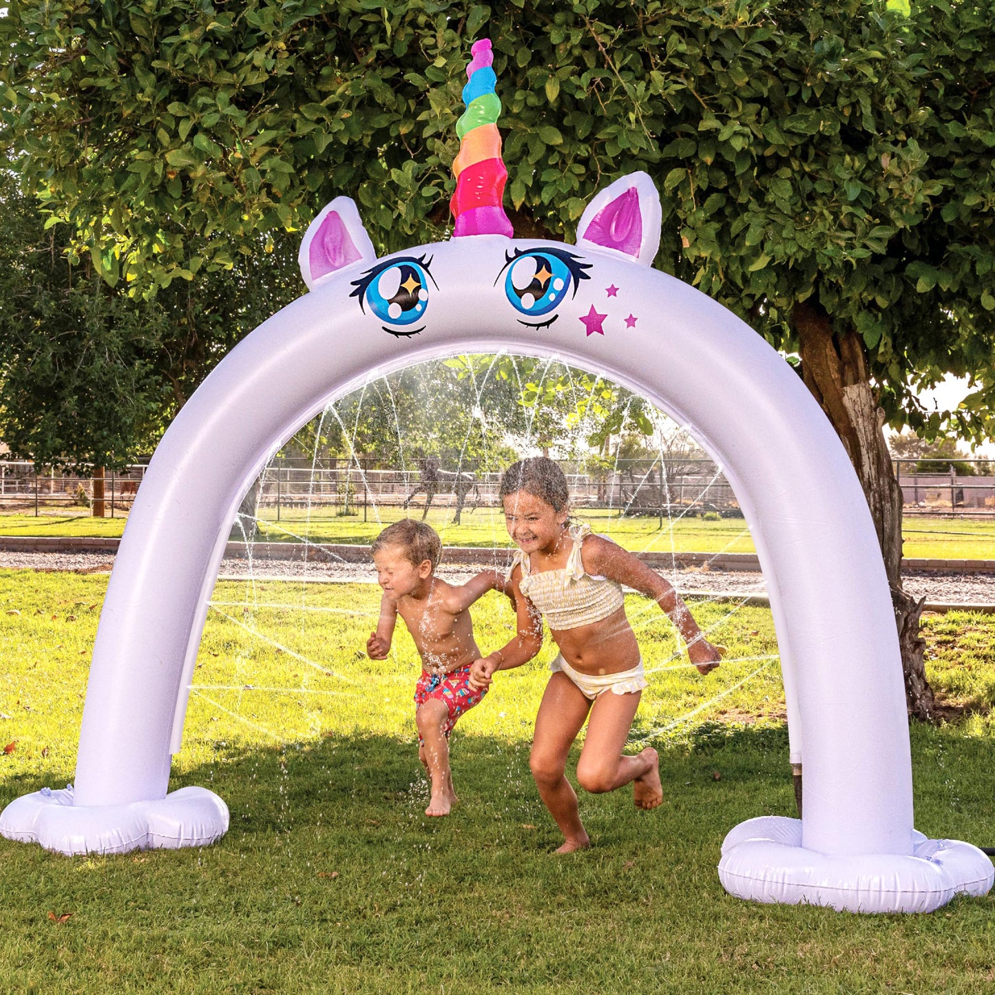 Inflatable Unicorn Sprinkler for Kids Outdoor Fun
