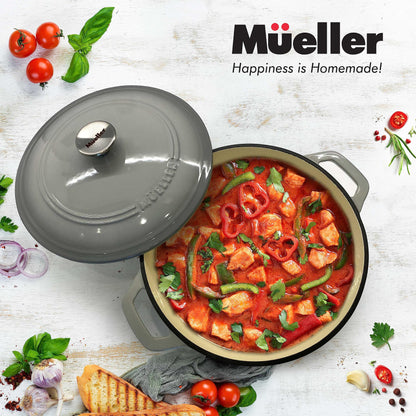 Mueller 6 Quart Enameled Cast Iron Dutch Oven
