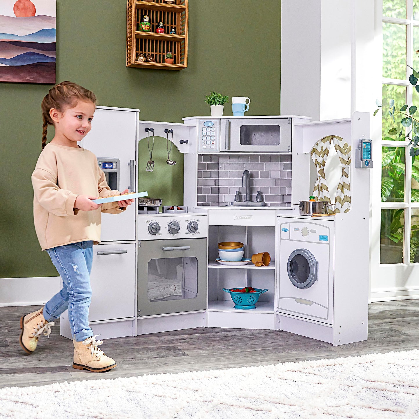 KidKraft Ultimate Wooden Play Kitchen with Lights