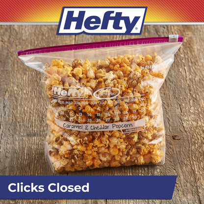 Hefty Slider Storage Calendar Bags, Gallon Size, 120 Count