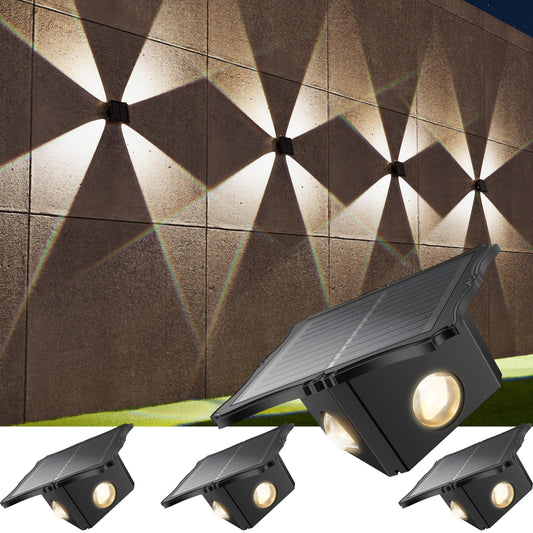 4 Pack Solar Wall Lights Outdoor IP65