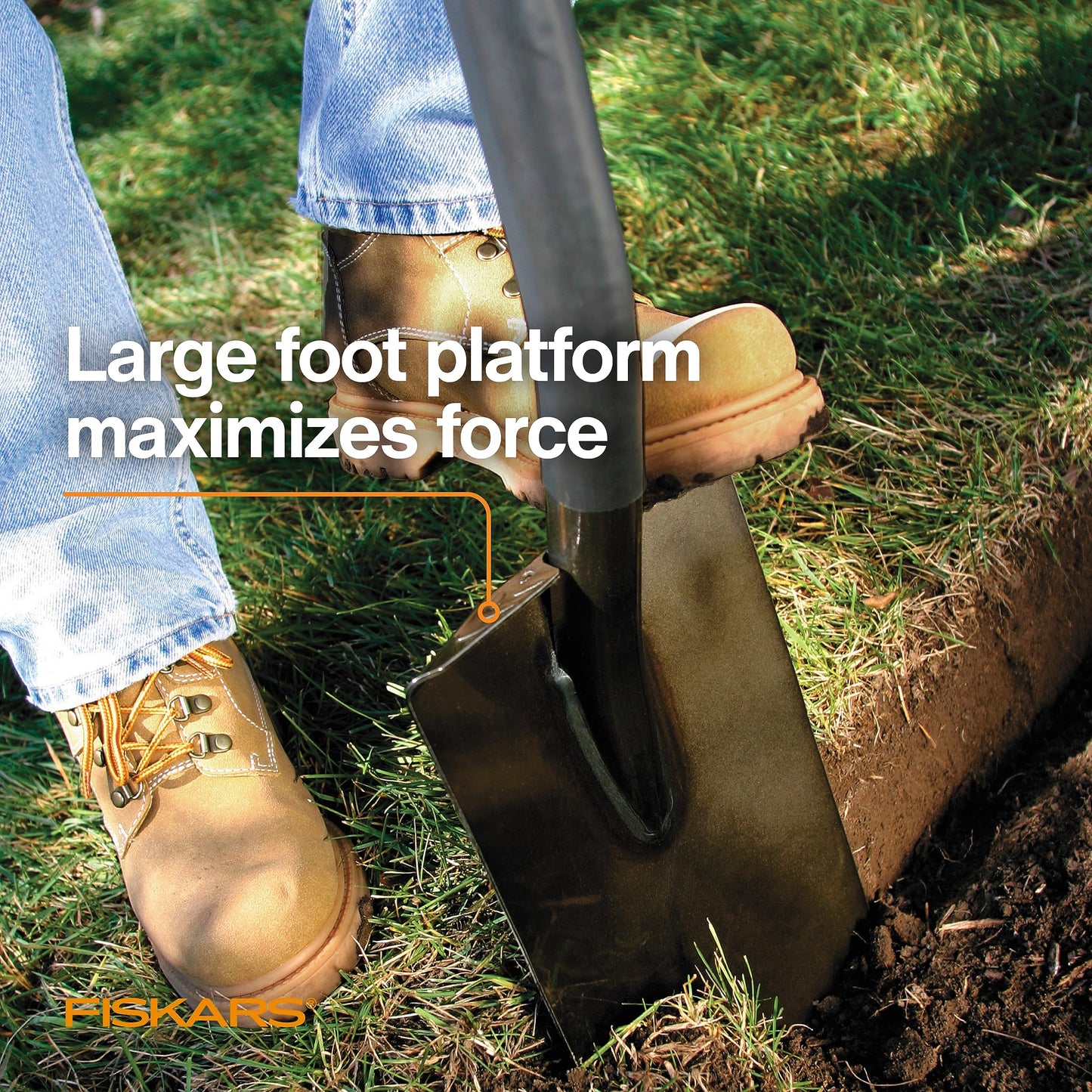 Fiskars Heavy Duty Garden Shovel for Digging