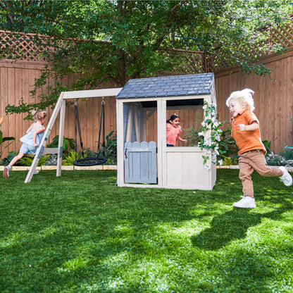 KidKraft Savannah Swing Wooden Playhouse with Kitchen