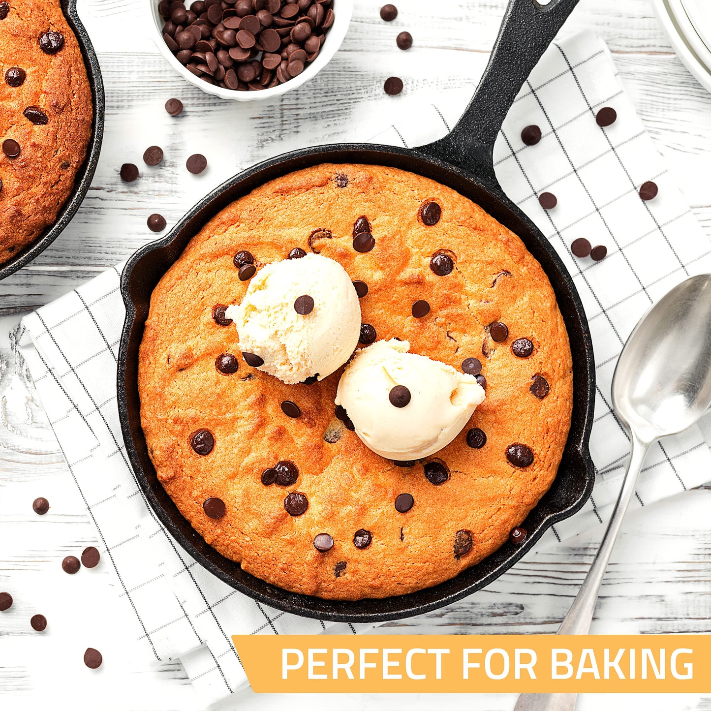 Utopia Kitchen 3-Piece Cast Iron Skillet Set