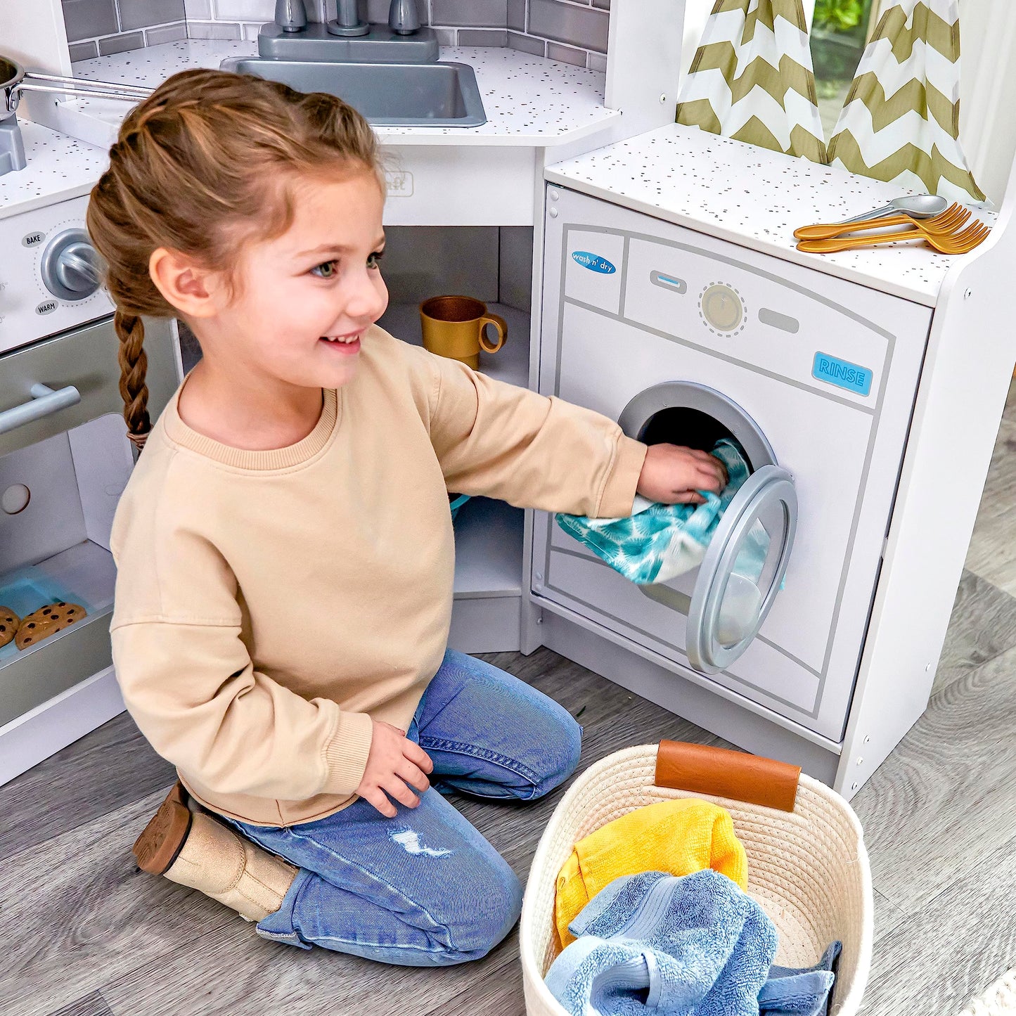 KidKraft Ultimate Wooden Play Kitchen with Lights