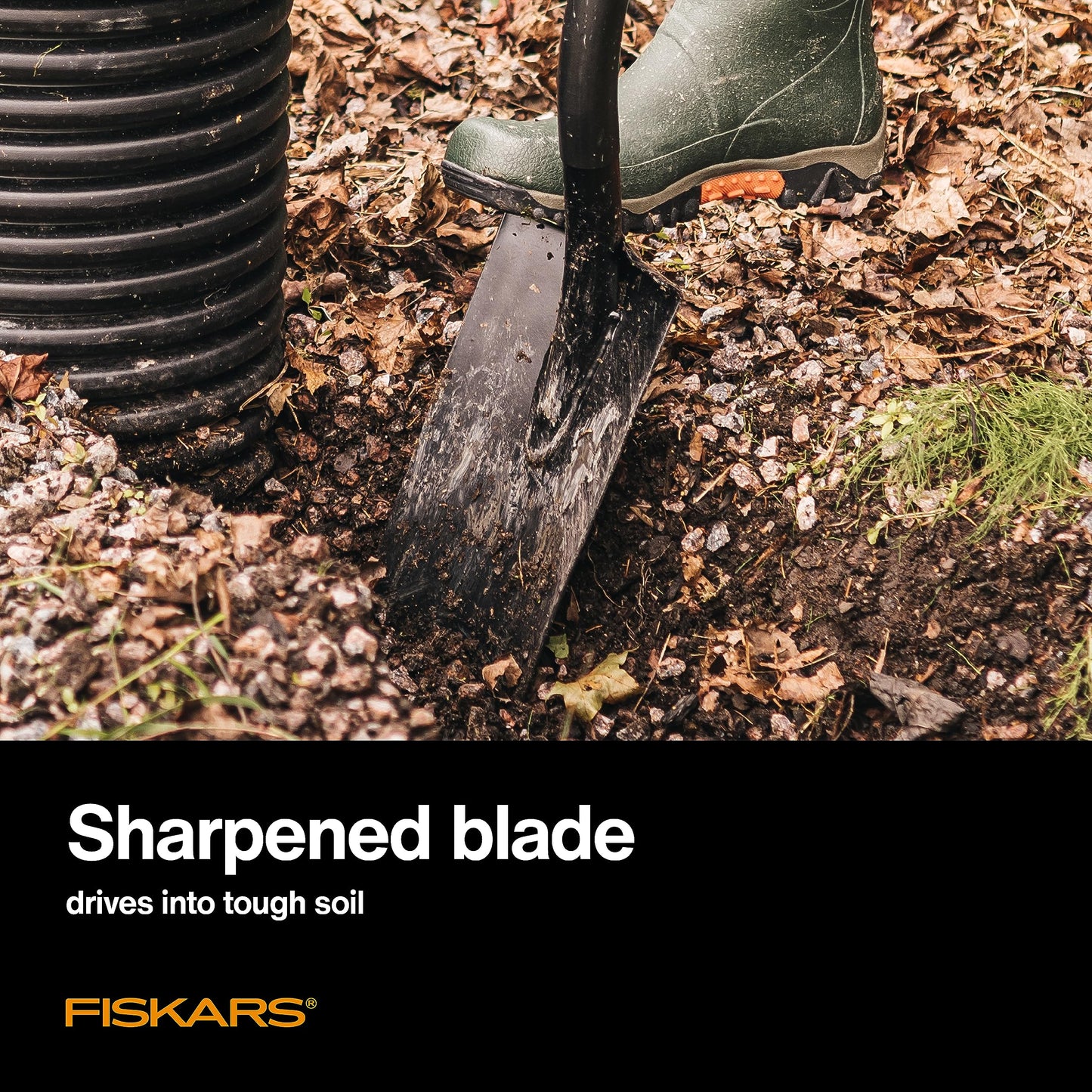Fiskars Heavy Duty Garden Shovel for Digging