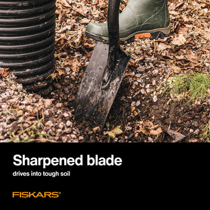 Fiskars Heavy Duty Garden Shovel for Digging