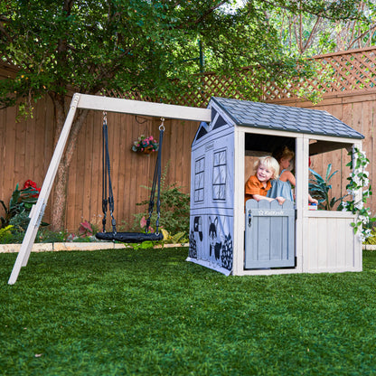 KidKraft Savannah Swing Wooden Playhouse with Kitchen