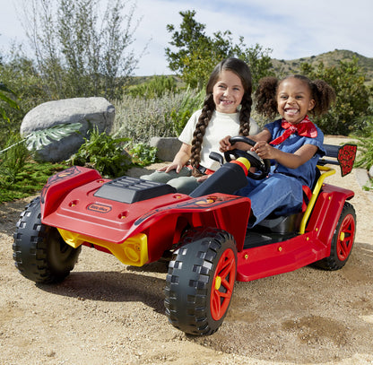 Little Tikes Dino Dune Buggy 12V Electric Powered Ride-On with Portable Rechargeable Battery, Adjustable Seats, Seatbelts, for Kids, Children, Toddlers, Girls, Boys, Ages 3-6 Years, Multicolor