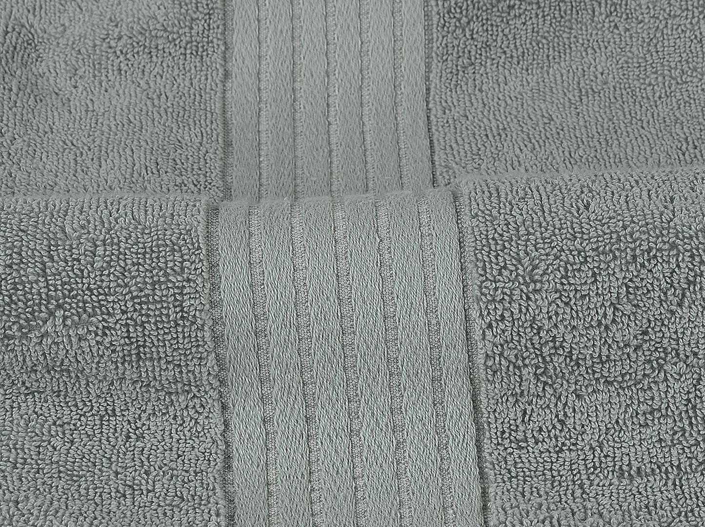 Utopia Towels 8-Piece Premium Towel Set, 2 Bath Towels, 2 Hand Towels, and 4 Wash Cloths, 100% Ring Spun Cotton Highly Absorbent Towels for Bathroom, Sports, and Hotel (Cool Grey)