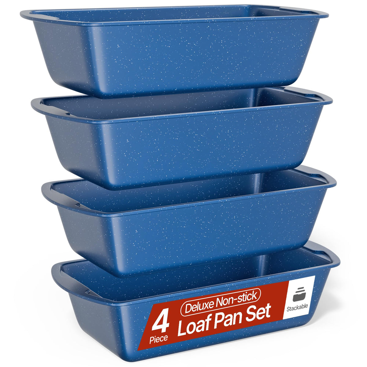 4 Pack Nonstick Carbon Steel Bread Loaf Pans