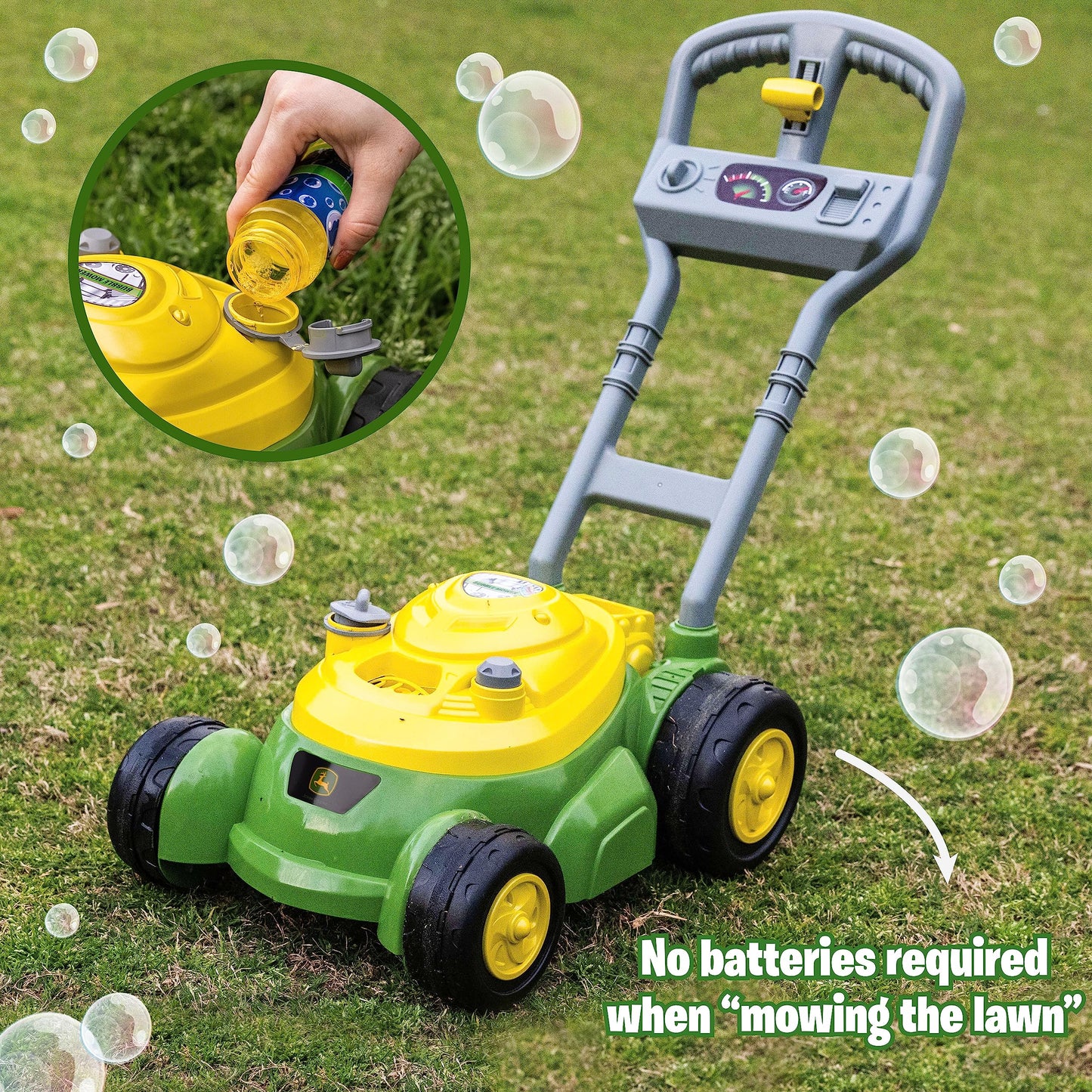 John Deere Bubble Lawn Mower Toy for Toddlers