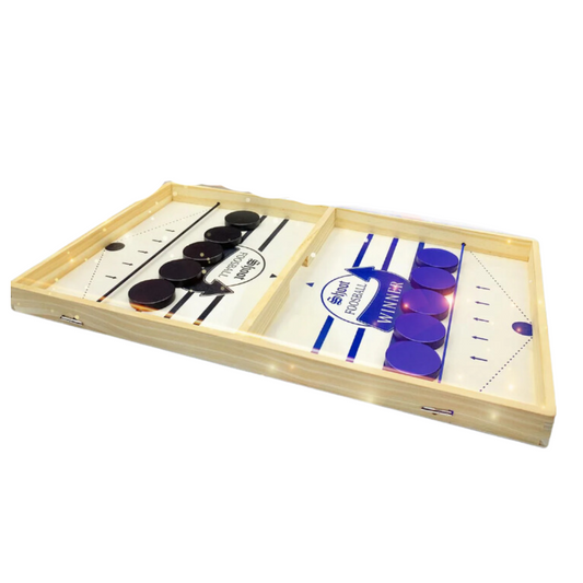 Fast Sling Puck Game, Puck Sling Game, Slingshot Table Hockey Wooden Puck Board Game for Kids and Adults Family Game Nights-Xmas Gifts