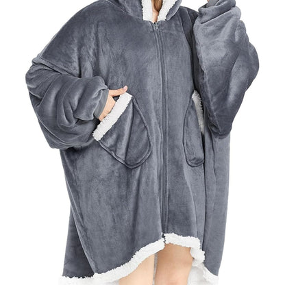 Topcee Oversized Sherpa Fleece Blanket Hoodie