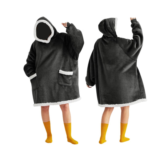 Bedsure Wearable Blanket Hoodie for Adults & Kids