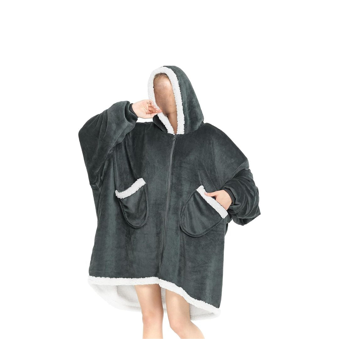 Topcee Oversized Sherpa Fleece Hoodie Blanket