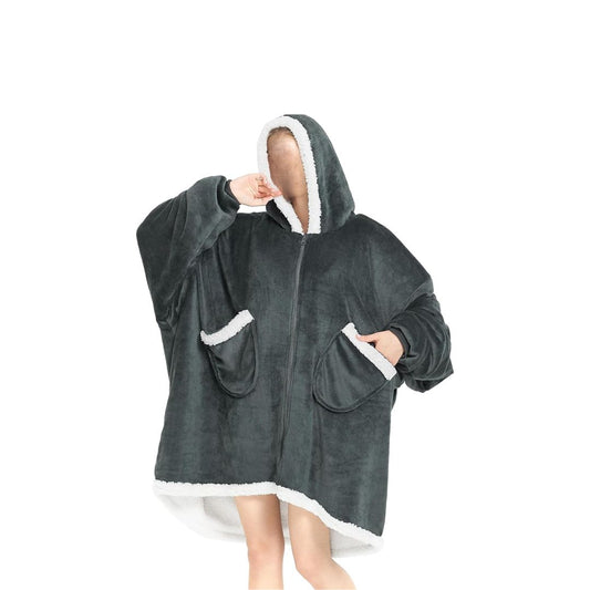 Topcee Oversized Sherpa Fleece Hoodie Blanket