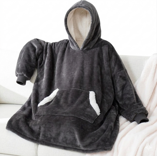 Oversized Sherpa Fleece Wearable Blanket Hoodie