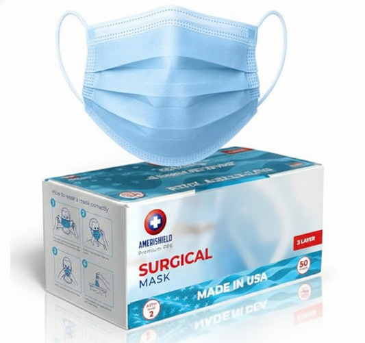 50 Pack Disposable ASTM Level 2 Face Masks