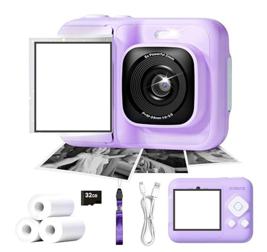 Kids Instant Print Camera with 32GB SD Card