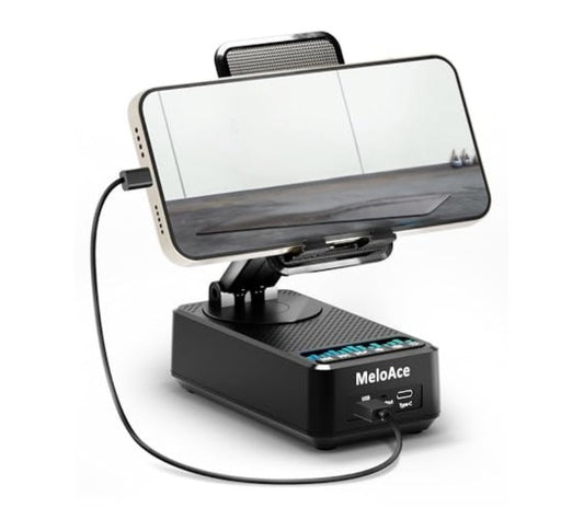Bluetooth Speaker with Stand, LED Lights, 20-Hour Battery