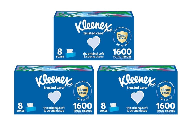 24 Boxes Kleenex Facial Tissues 2-Ply 200 Count